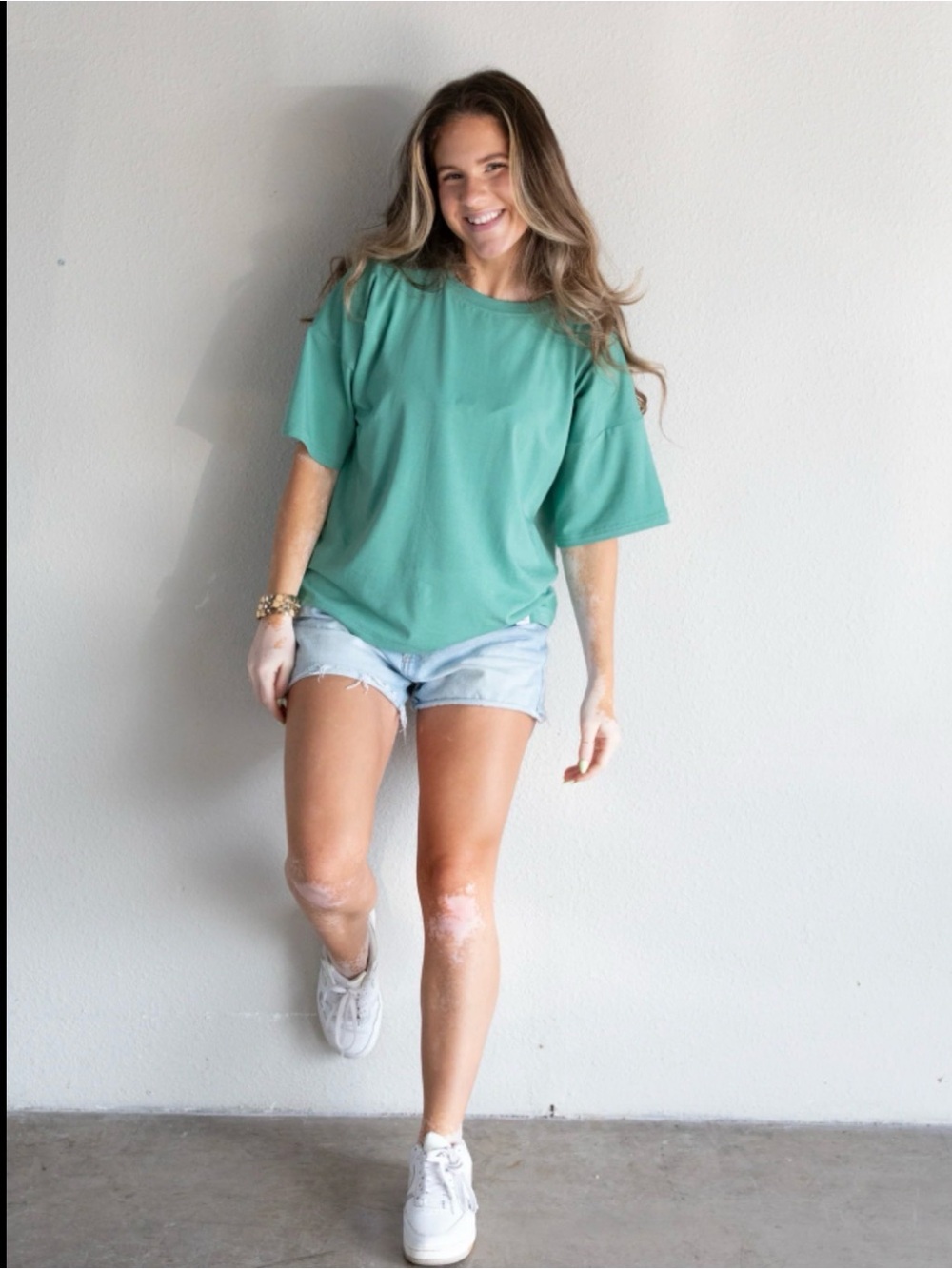 New Small GIGI Casual Mint Green Women's Crewneck Top P2P 26.5”